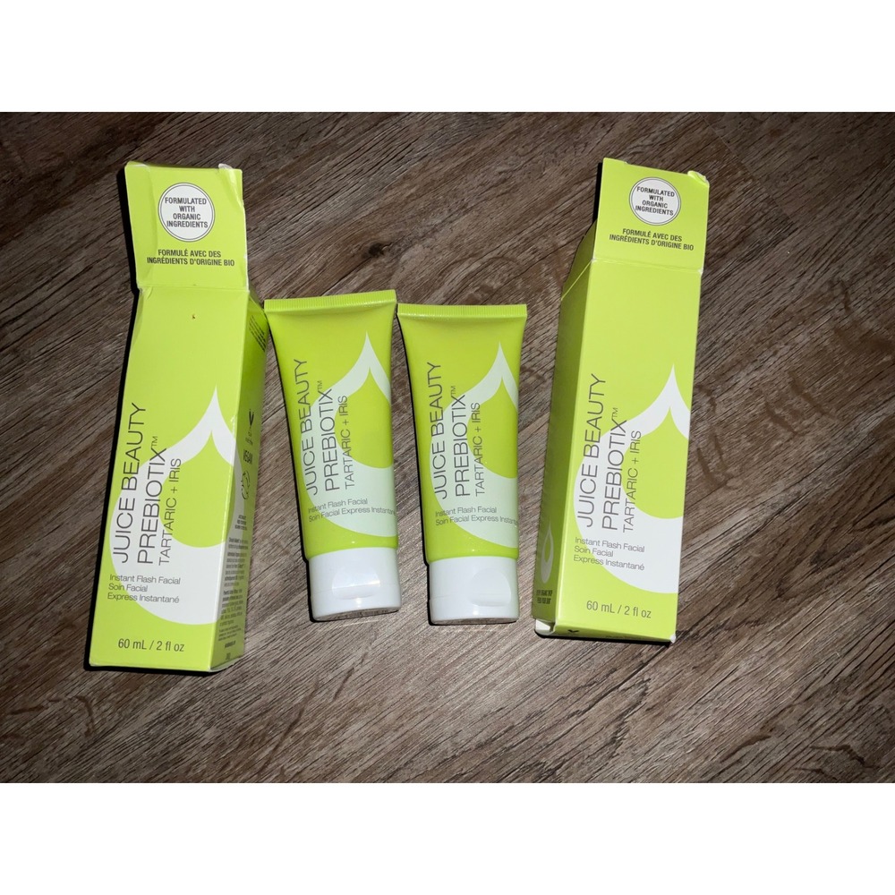 Juice Beauty Prebiotix Instant Flash Facial Lot 2 Face